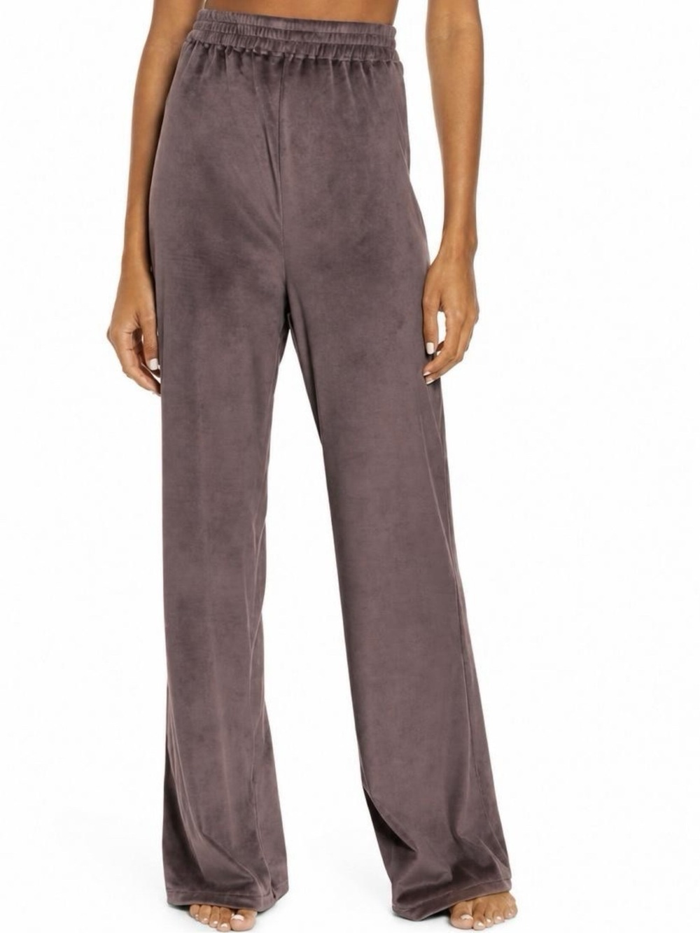 SKIMS Velour Wide Leg Track Pant - Picture 5 of 5